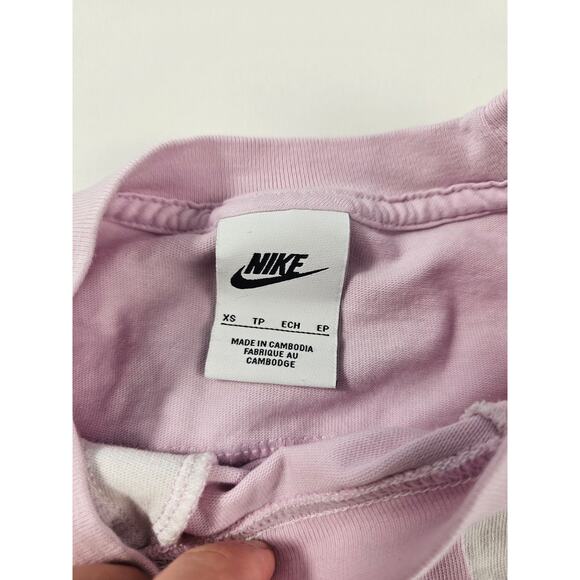 Nike Sportswear Swoosh Women's Cropped T-Shirt pink white y2k oversized XS ^ - Picture 5 of 9